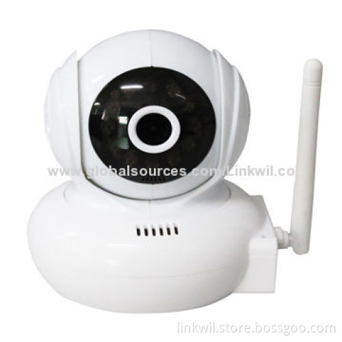Wireless IP Camera with 1,280 x 720 Pixels, Night Vision, Micro SD Card and 2-way Audio